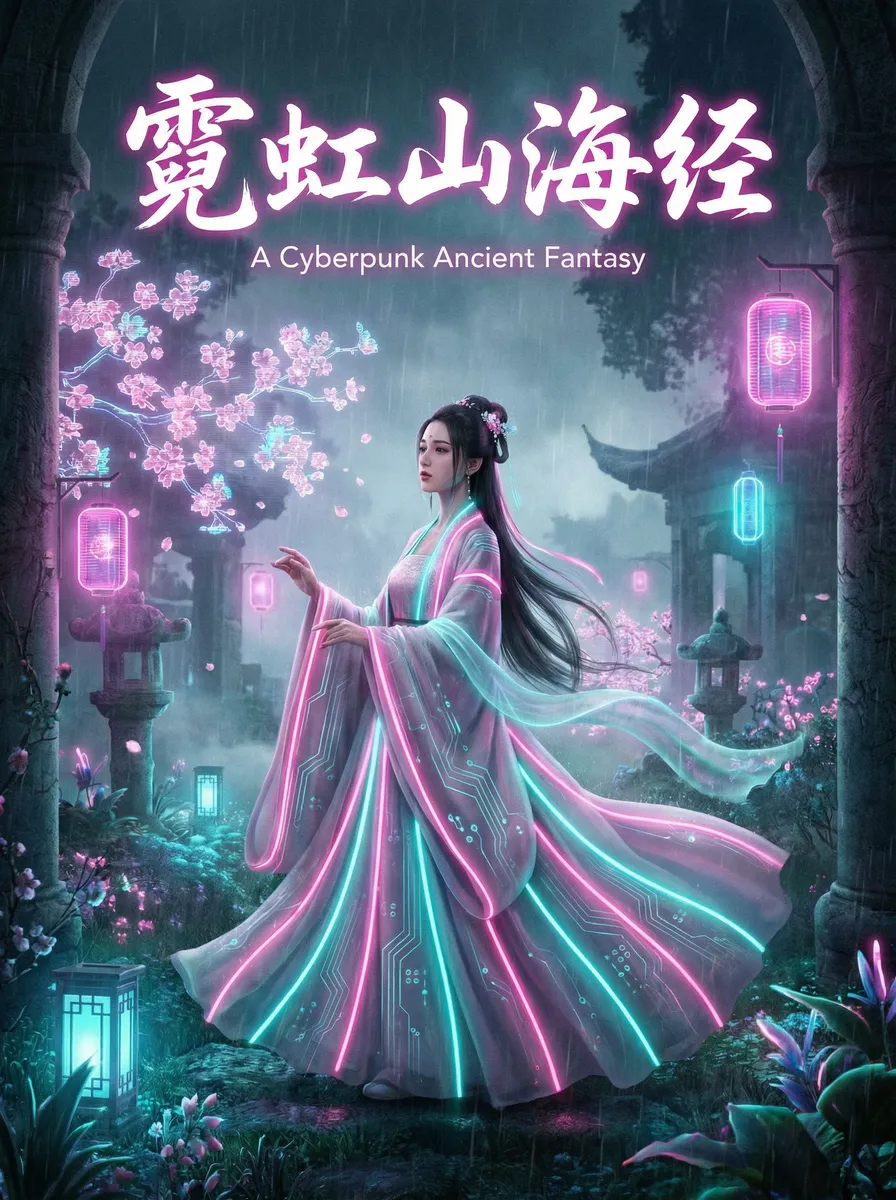韩国性禁电影年轻的母亲 古风奇缘短剧 - 霓虹山海经海报